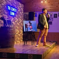 Just a man and his microphone....